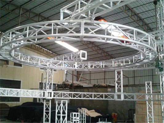 6082 Aluminum Lighting Truss , Circle Curved Truss With Roof System
