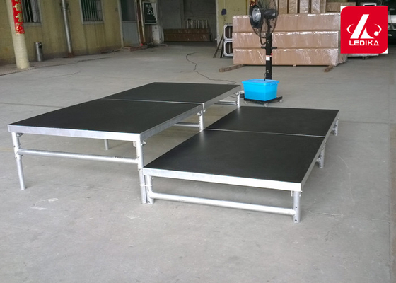 Plywood Adjustable Aluminum Portable Stage 4*8ft H 0.4-1.2m
