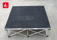 Light Weight Aluminum Alloy Modular Stage Table Black Red Plywood For Small Event